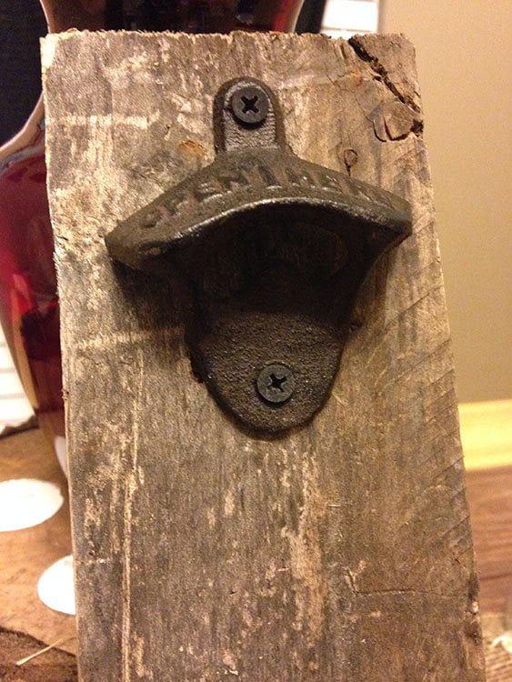 Rustic Wall Mounted Bottle Opener