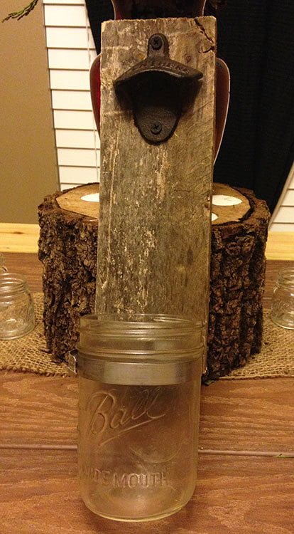 Rustic Wall Mounted Bottle Opener