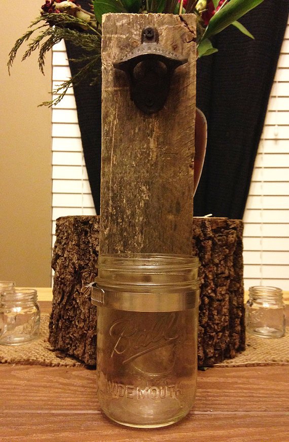 Rustic Wall Mounted Bottle Opener
