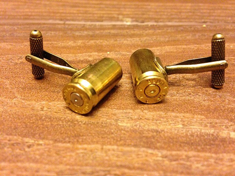 9mm Shell Ammo Cufflinks