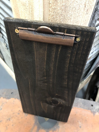 Rustic Copper Clip Restaurant Menu Clipboards