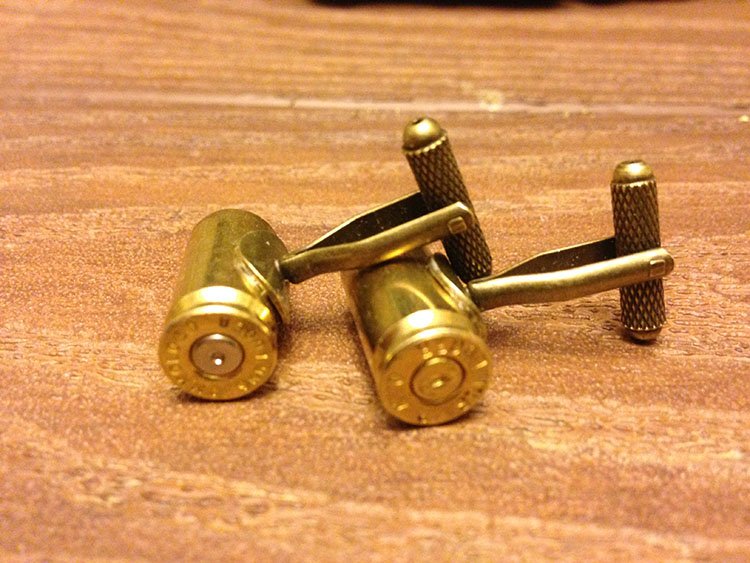 9mm Shell Ammo Cufflinks