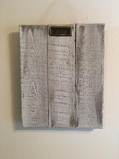 Farmhouse Whitewashed Wood Clipboards