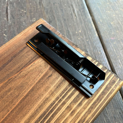 Black Lever Clip clipboard mount