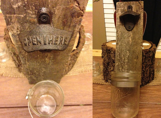 Rustic Wall Mounted Bottle Opener