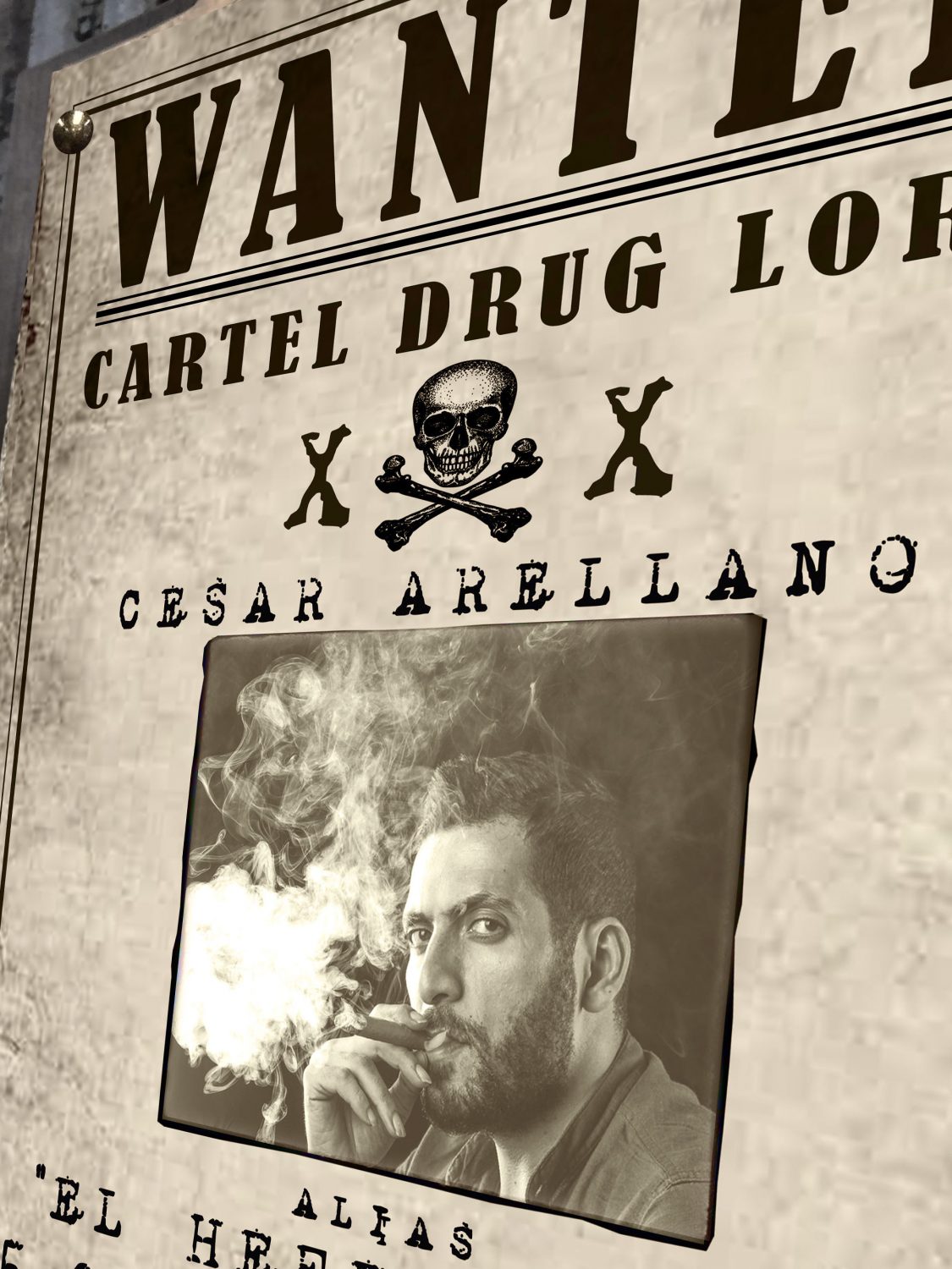 Cartel Narcos Boss Wanted Sign