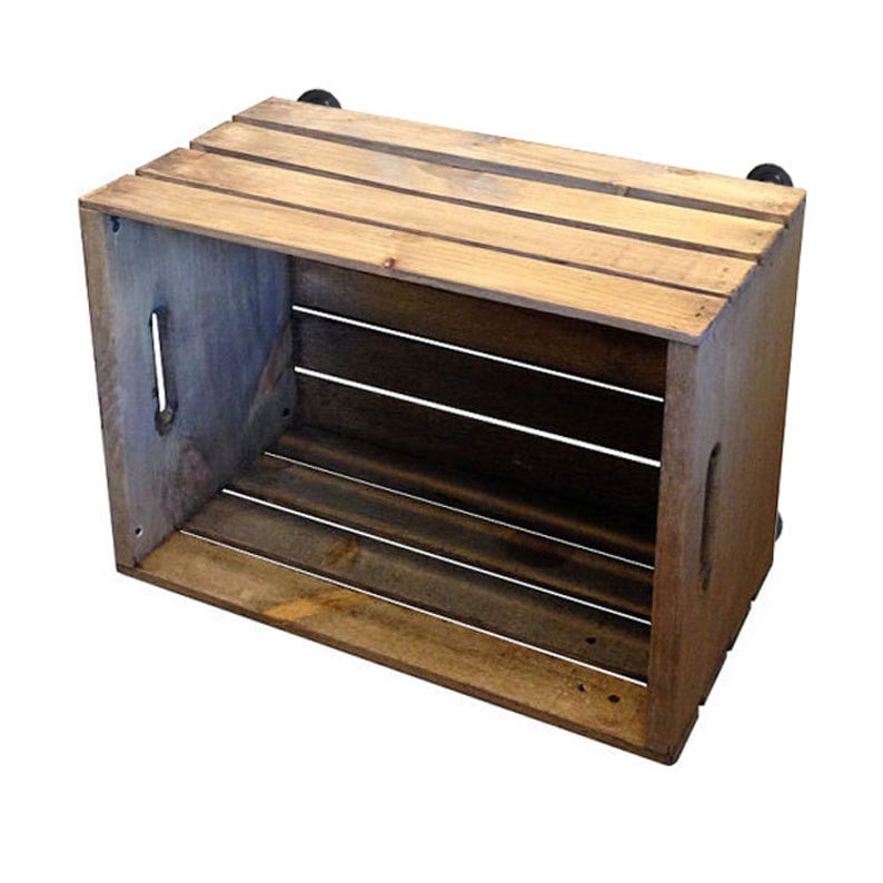 Crate with Rustic Wheels