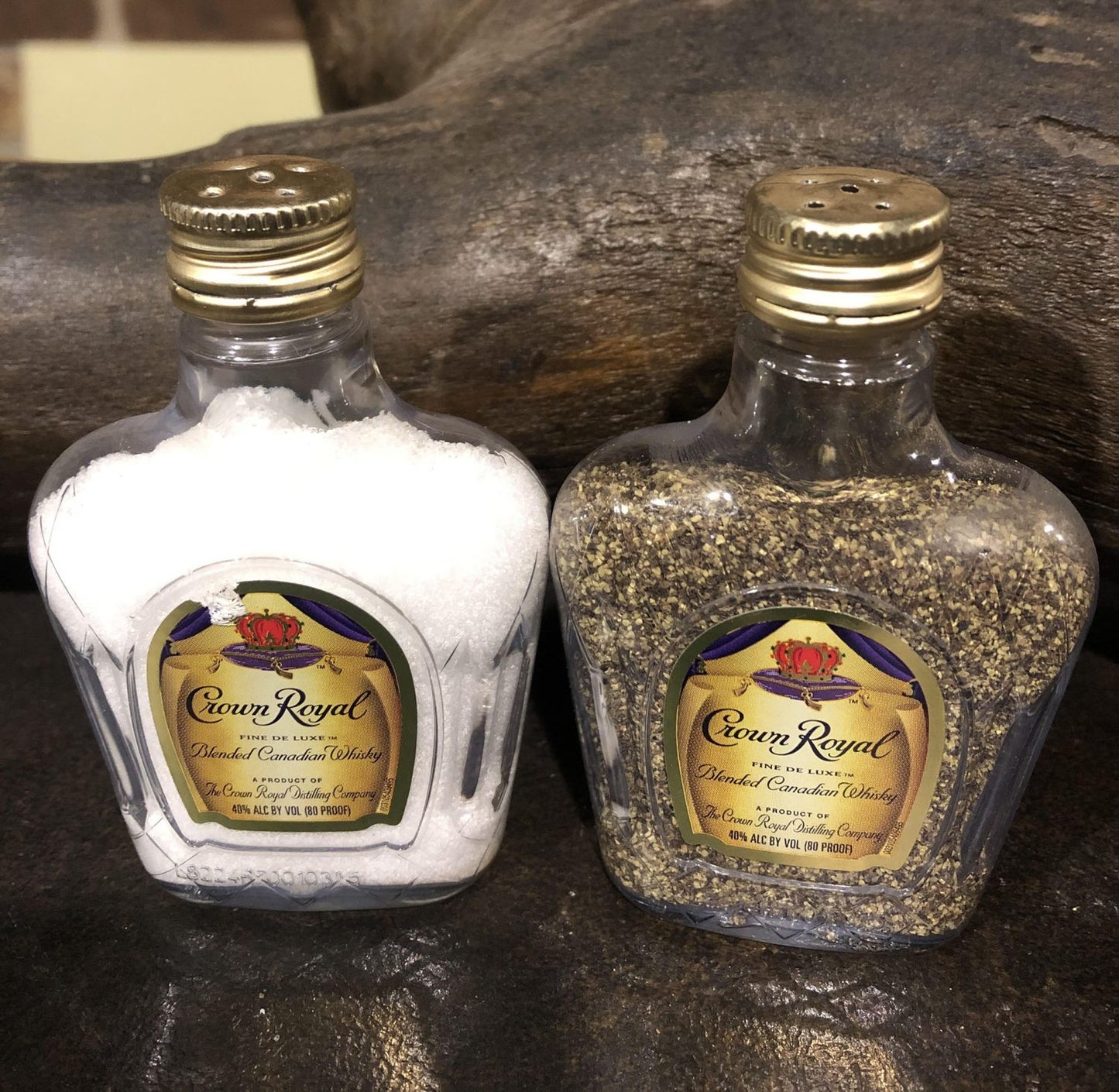 Crown Royal Salt and Pepper Shakers