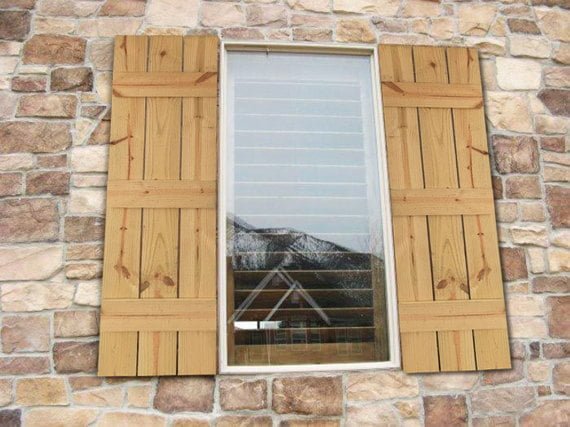 Board and Batten Cedar Shutters Pair