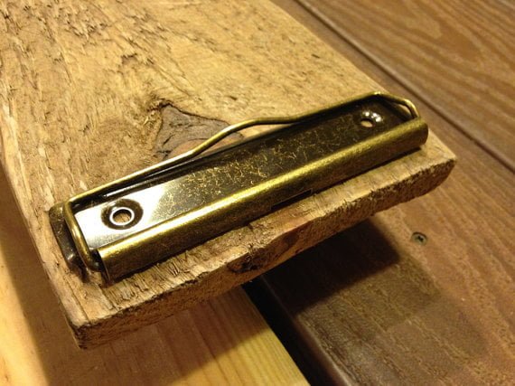 Rustic Style Brass Clipboard Clip Medium