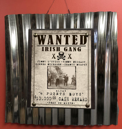 Irish Mob Wanted Sign