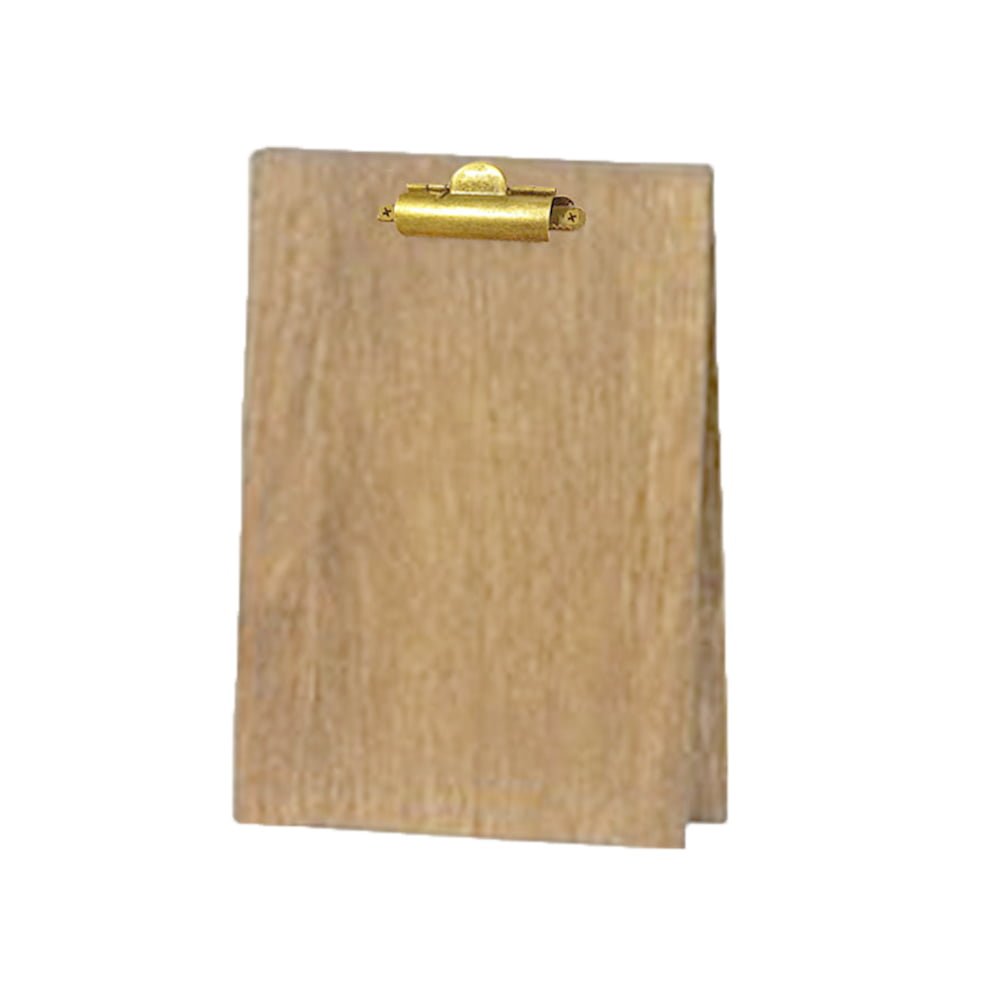 Wood Table Tent Clipboard with Two Clips