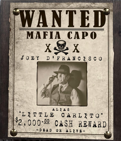 Mafia Capo Wanted Sign