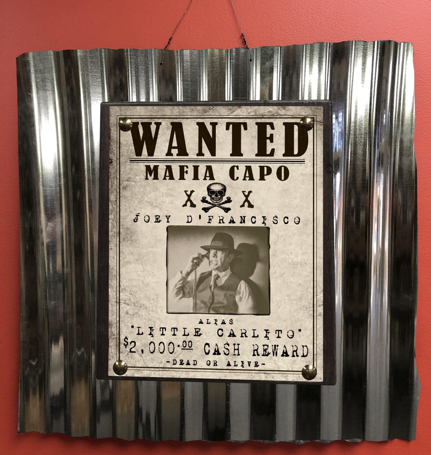 Mafia Capo Wanted Sign