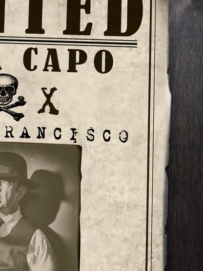 Mafia Capo Wanted Sign