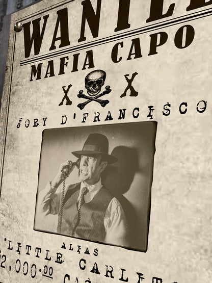 Mafia Capo Wanted Sign