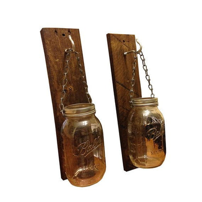 Mason Jar Hanging Candle Holders