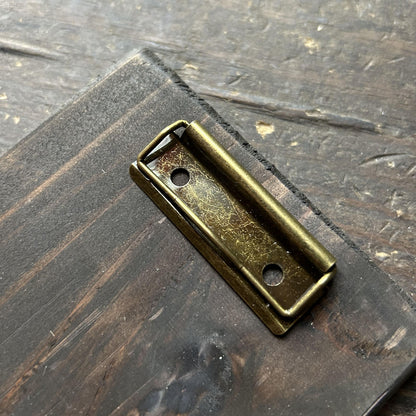 Mini Antique Brass Clipboard Clip