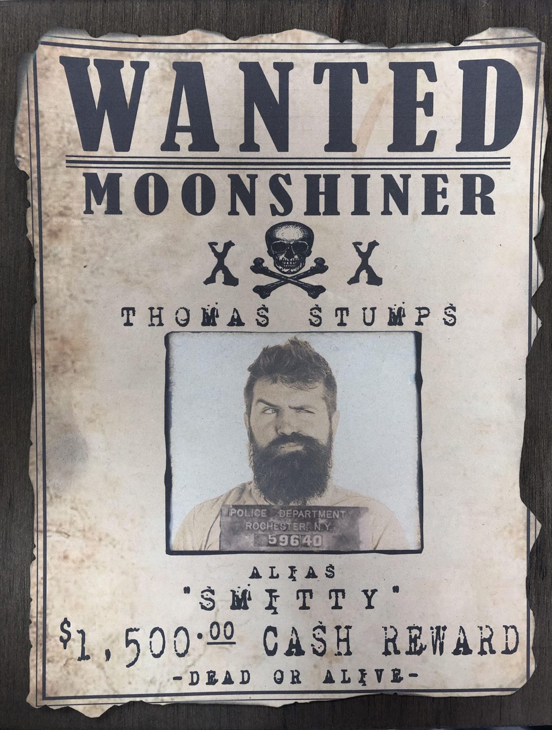 Moonshiner Wanted Sign