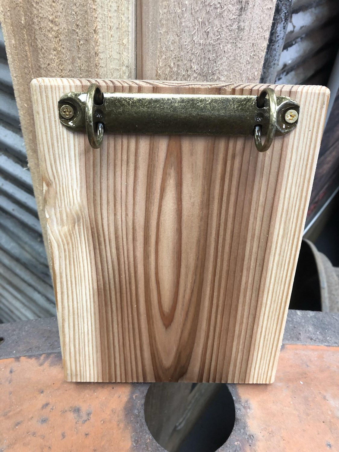 Natural Wood Clipboard with Two Ring Binder Clip