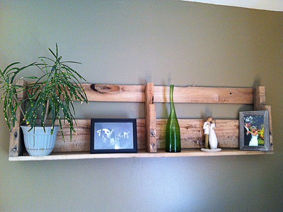 Pallet Wood Open Shelf