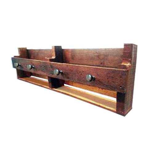 Wood Pallet Shelf with Knobs