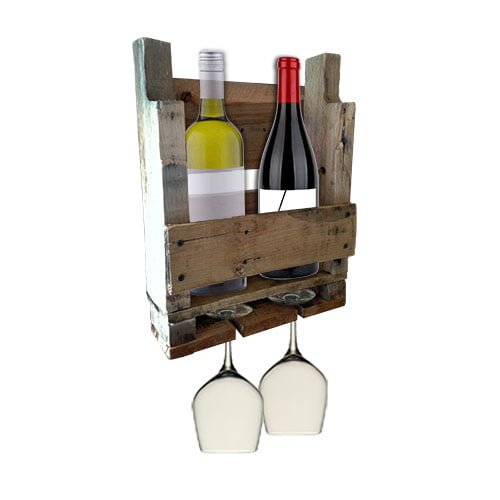 two bottle pallet wine rack