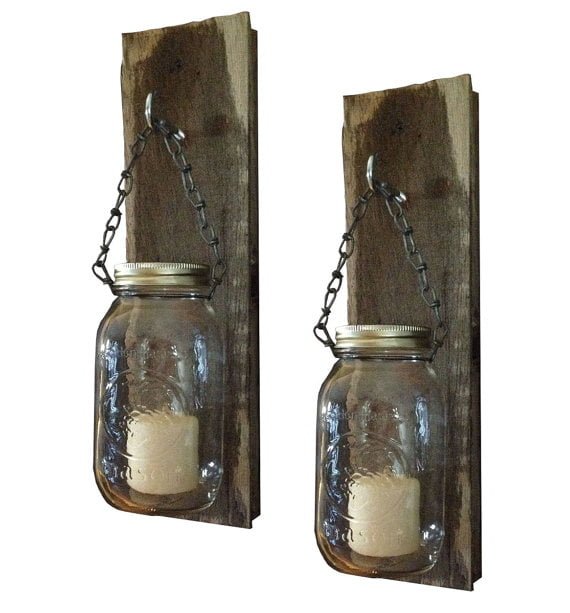 Mason Jar Hanging Candle Holders