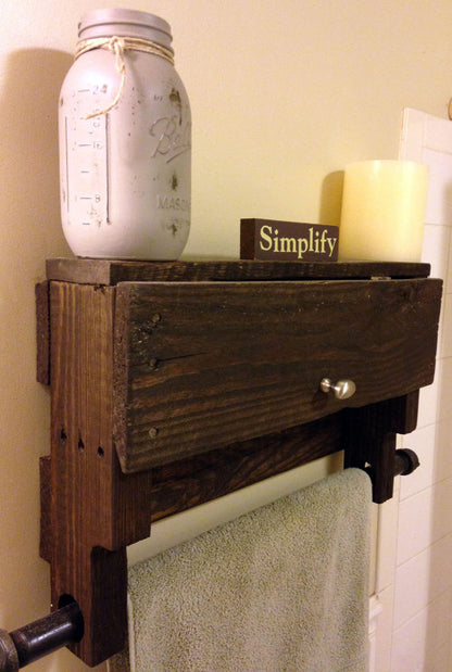 Pallet Towel Rack Shelf