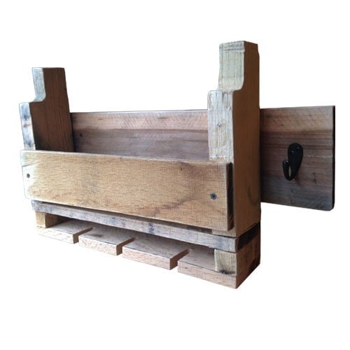 Wood Pallet Wine Rack with Opener Hanger