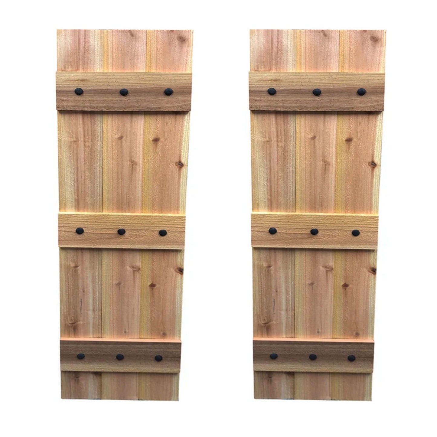 Board and Batten cedar shutter with clavos