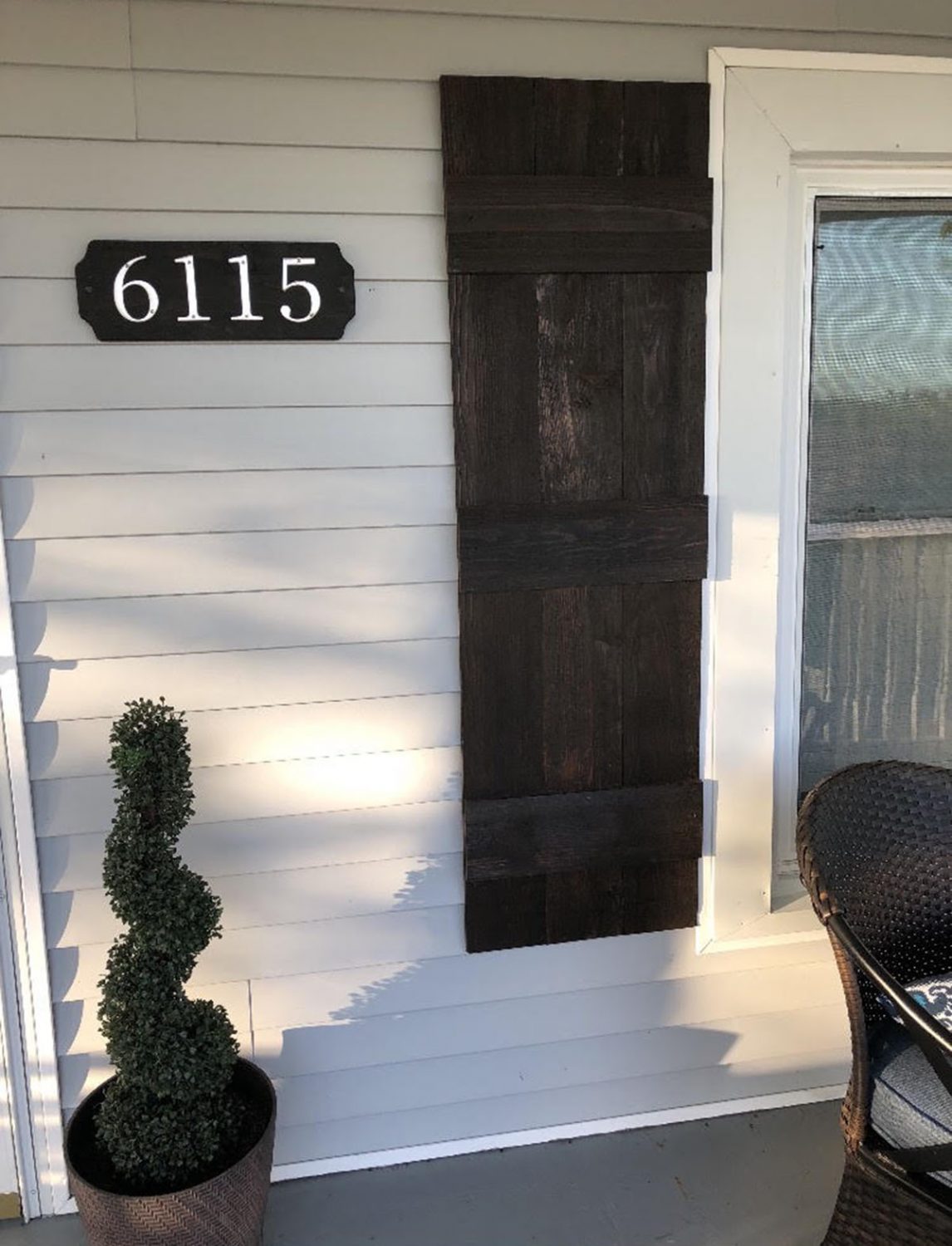 Cedar Wood Farmhouse Style Shutters