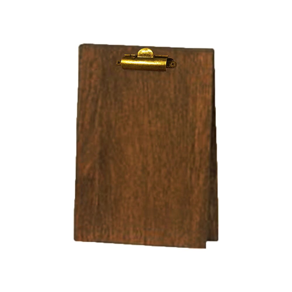 Wood Table Tent Clipboard with Two Clips