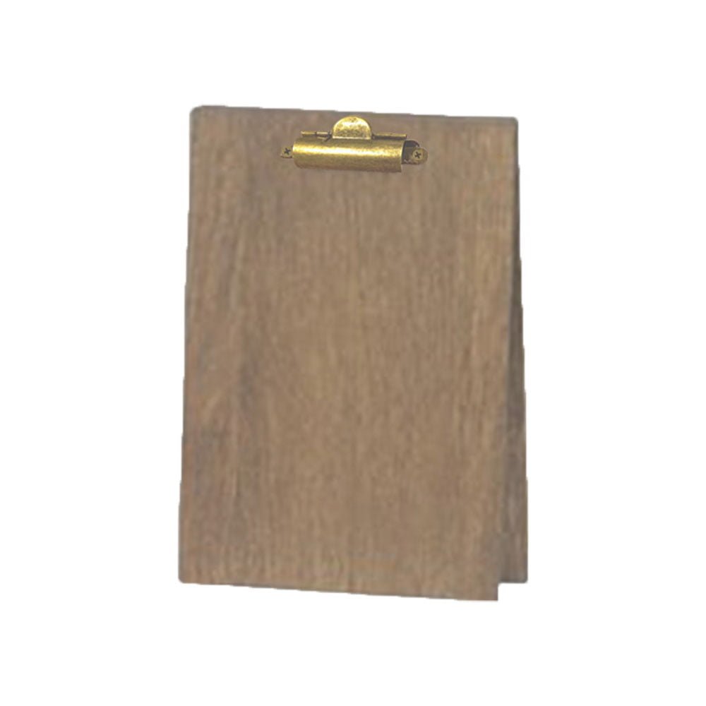 Wood Table Tent Clipboard with Two Clips