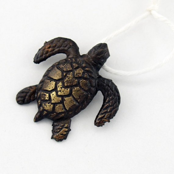 Rustic Turtle Pendant