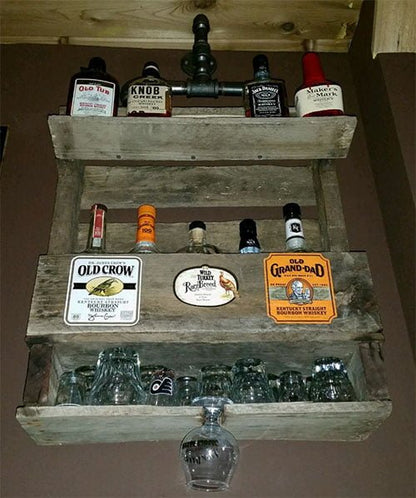 Wood Pallet Whiskey Bar