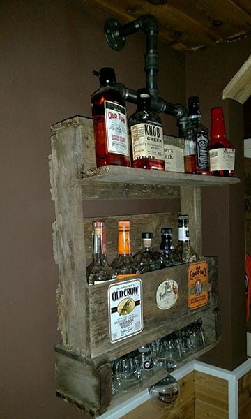 Wood Pallet Whiskey Bar