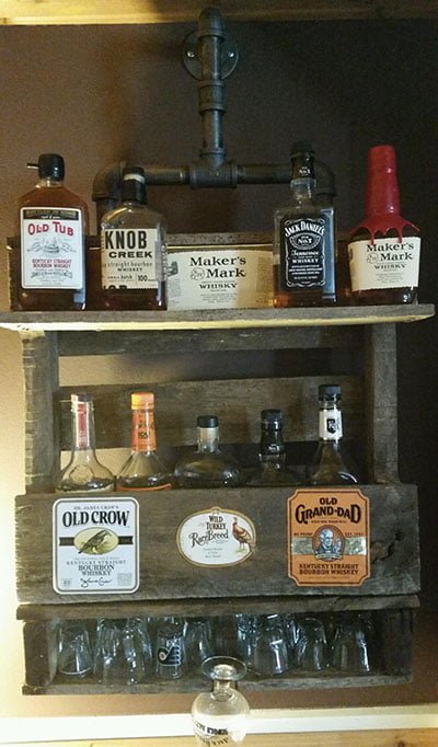 Wood Pallet Whiskey Bar