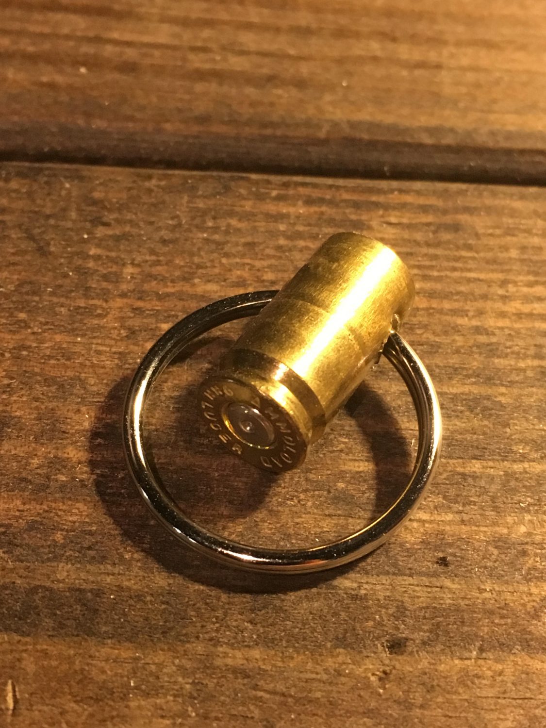 Making bullet shell casing keychains! 